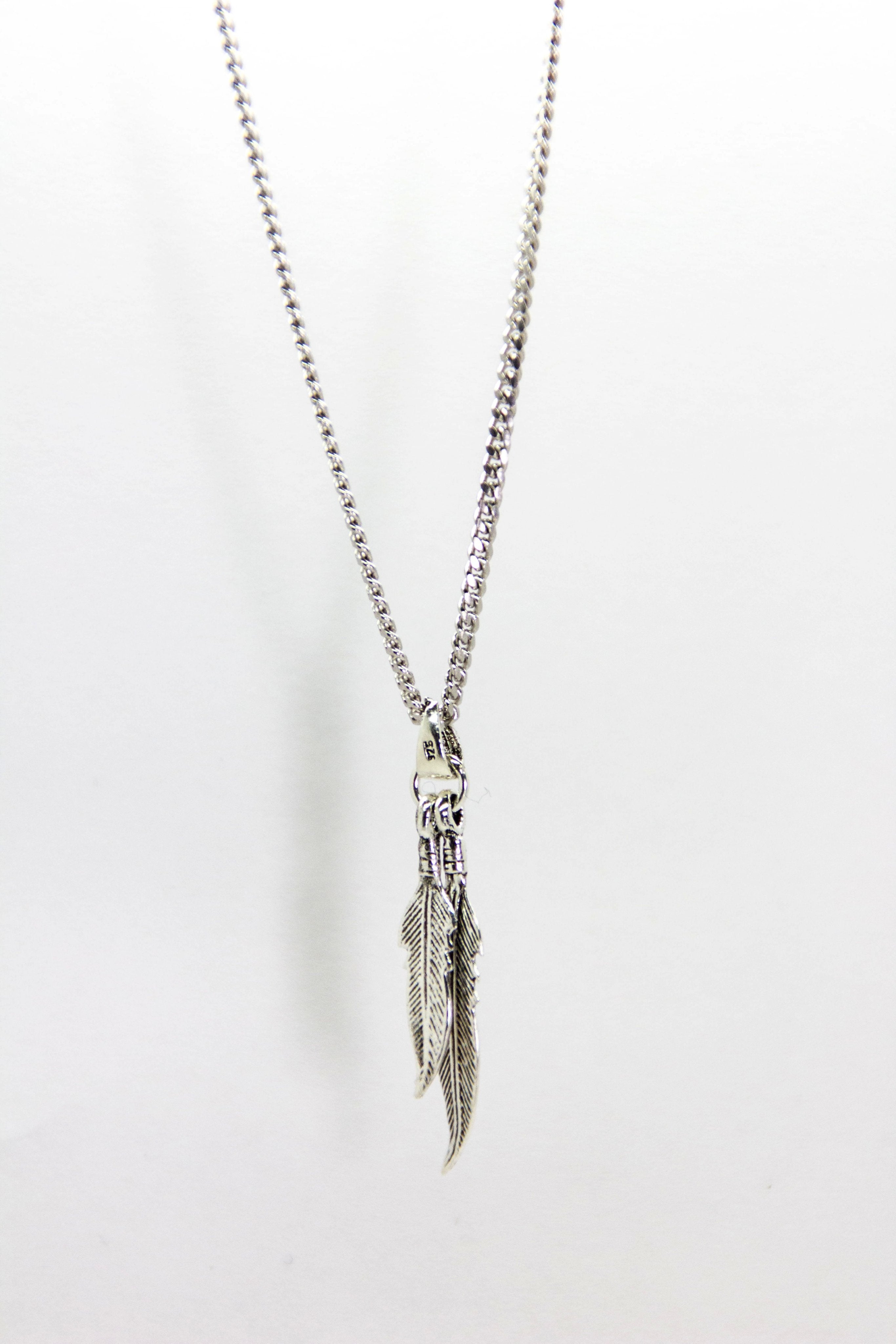 Saint laurent feather on sale necklace